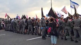 התהלוכה בכביש 1, צילום: טוויטר אורלי בר לב